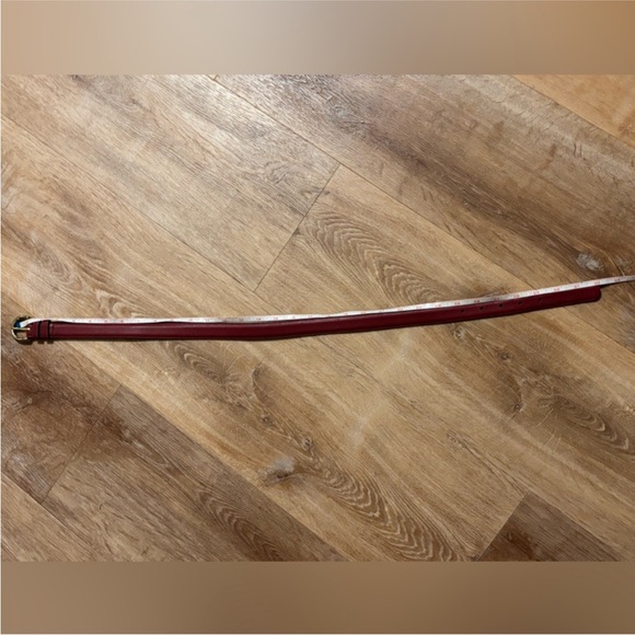 Coach Red Leather Belt with Gold Buckle main image 4